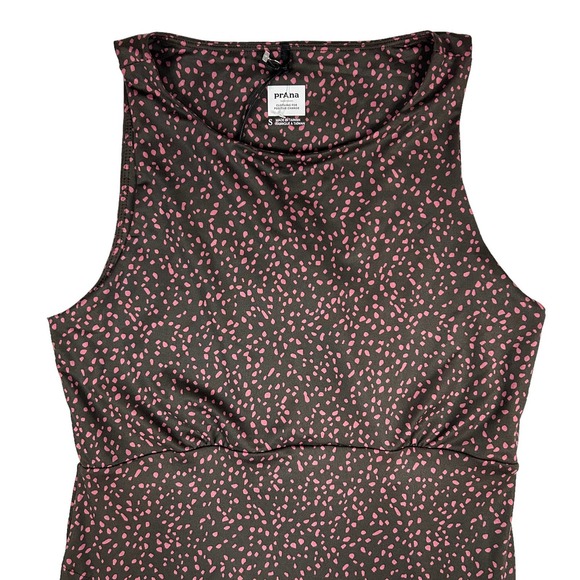 prAna Size S Emerald Lake Dress Deep Pine Spots Purple Sleeveless Athleisure NEW - Picture 4 of 12
